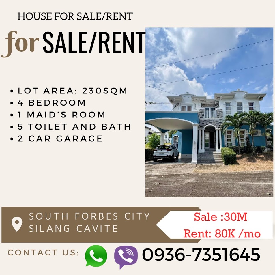 House and Lot for Sale or Rent in Chateaux De Paris South Forbes City, Silang, Cavite House and Lot for Sale or Rent in Chateaux De Paris South Forbes City, Silang, Cavite