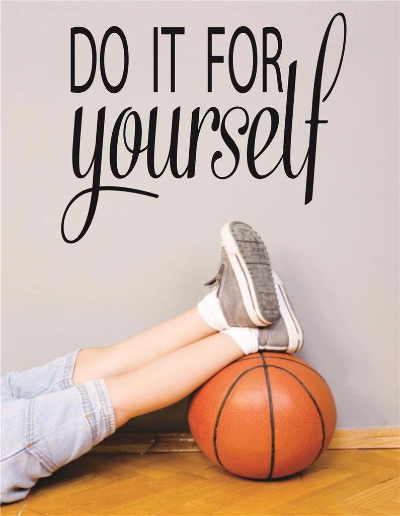Design With Vinyl Decal Sticker Do It Yourself Sports Workout Health Exercise Fitness Motivation Quote Teen Boy Girl Man Women Size 12 Inches X 18 Inches – 22 Colors Available Design With Vinyl Decal Sticker Do It Yourself Sports Workout Health Exercise Fitness Motivation Quote Teen Boy Girl Man Women Size 12 Inches X 18 Inches – 22 Colors Available