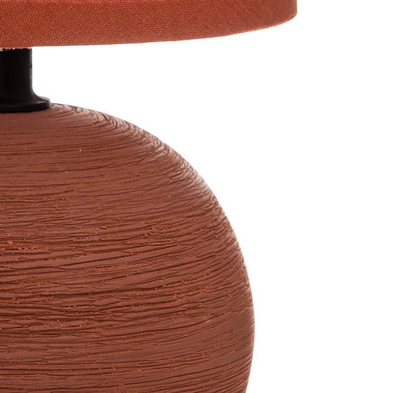 Επιτραπέζιο φωτιστικό PWL-1210 pakoworld Ε14 κεραμικό σε terracotta απόχρωση Φ13×25εκ