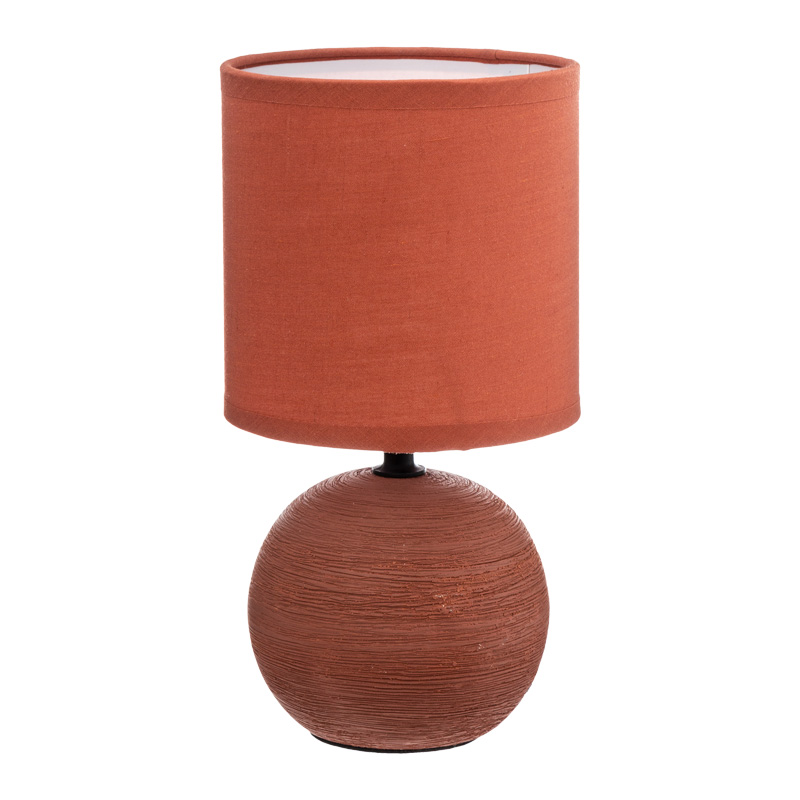 Επιτραπέζιο φωτιστικό PWL-1210 pakoworld Ε14 κεραμικό σε terracotta απόχρωση Φ13×25εκ
