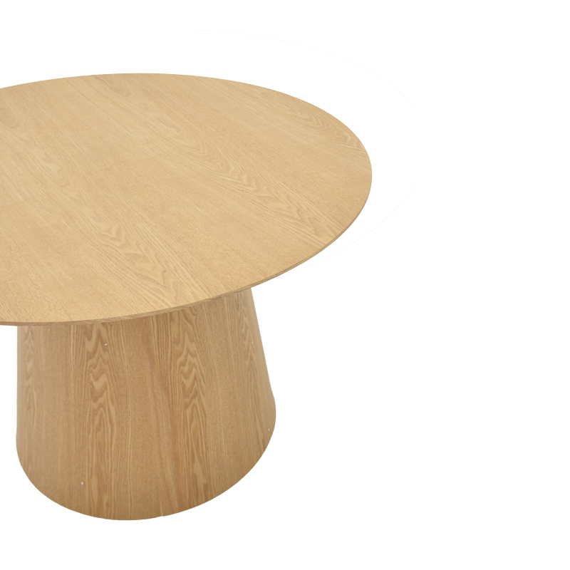 Τραπέζι σαλονιού Kayano pakoworld mdf σε φυσική απόχρωση Φ60×40εκ