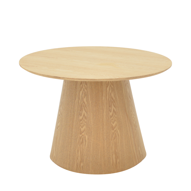 Τραπέζι σαλονιού Kayano pakoworld mdf σε φυσική απόχρωση Φ60×40εκ