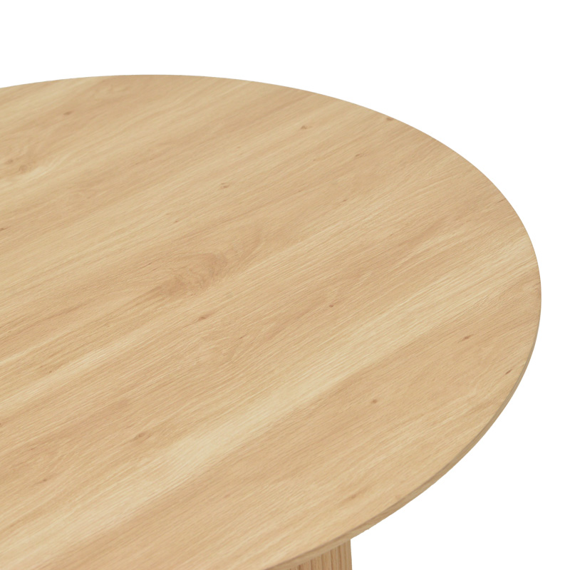 Τραπέζι σαλονιού Opols pakoworld mdf σε  φυσική απόχρωση Φ90×42εκ