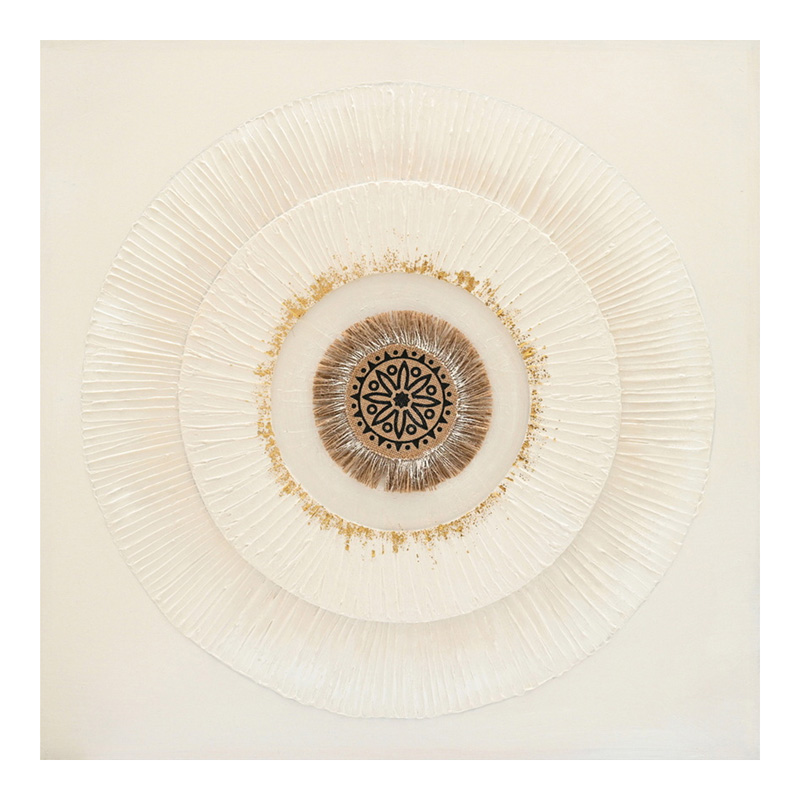 Πίνακας σε καμβά Circled I Inart 80x3x80εκ