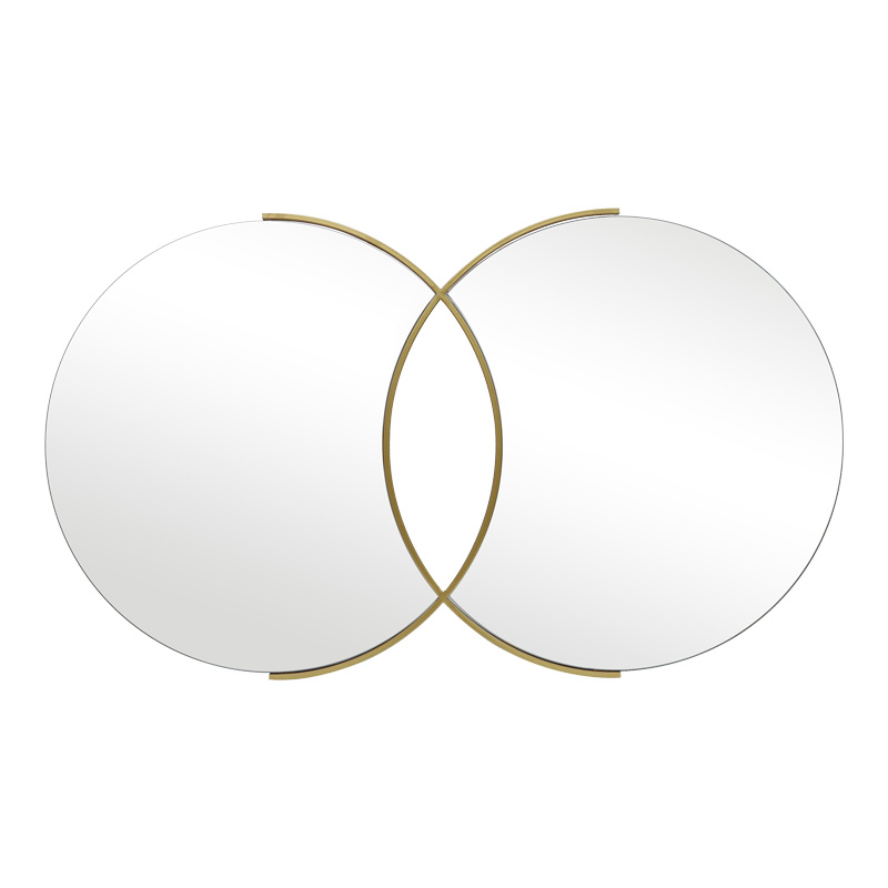 Καθρέπτης διπλός Miryata pakoworld μέταλλο σε χρυσή απόχρωση 105x3x60εκ