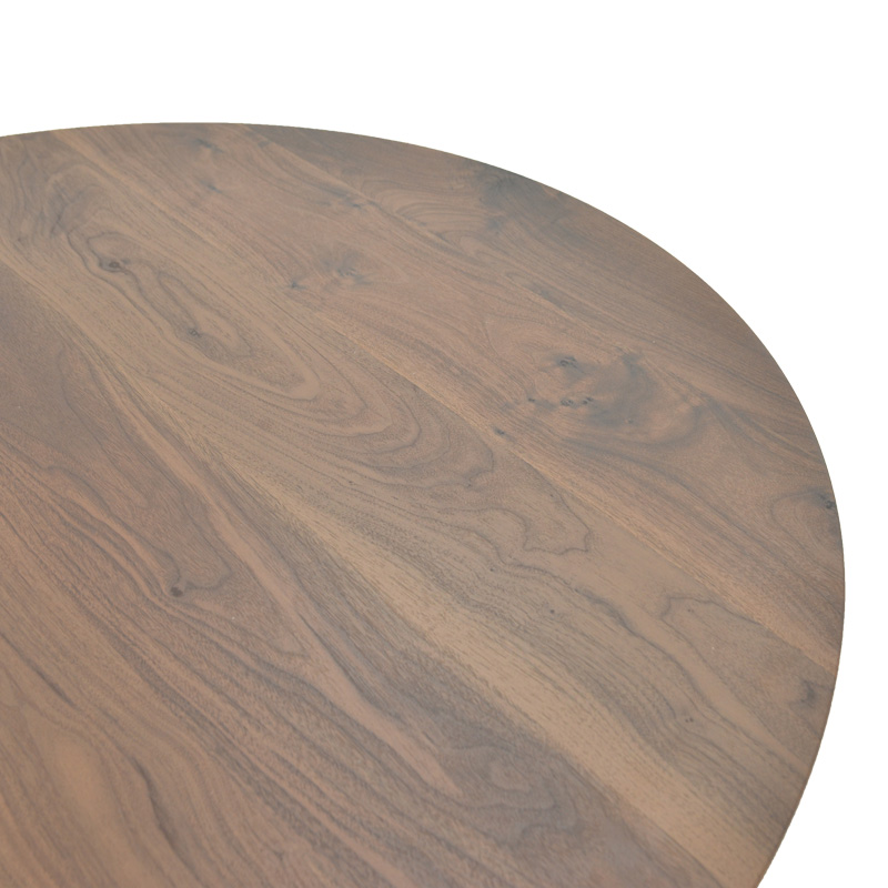 Τραπέζι Bibble pakoworld mdf σε καρυδί απόχρωση Φ120×76εκ