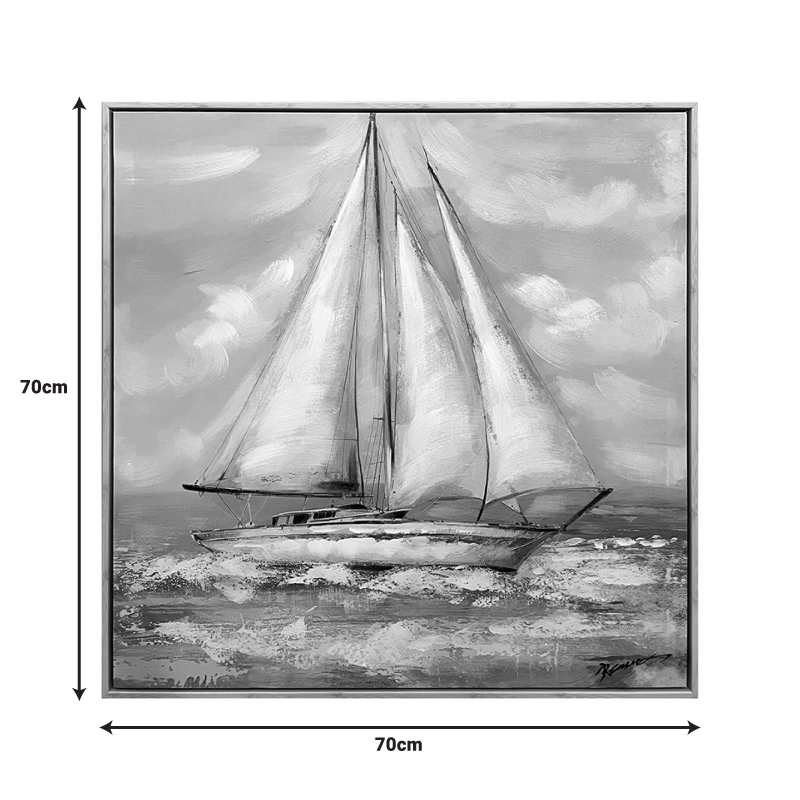 Πίνακας σε καμβά Siedo I Inart με πλαίσιο 70×3.5×70εκ