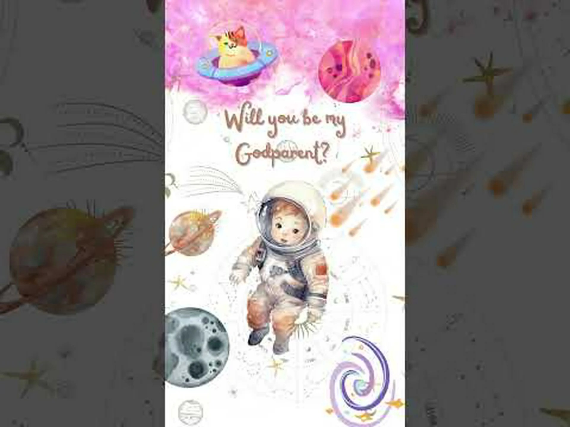 Invitation to baptism godparents via WhatsApp Invitation to baptism godparents via WhatsApp