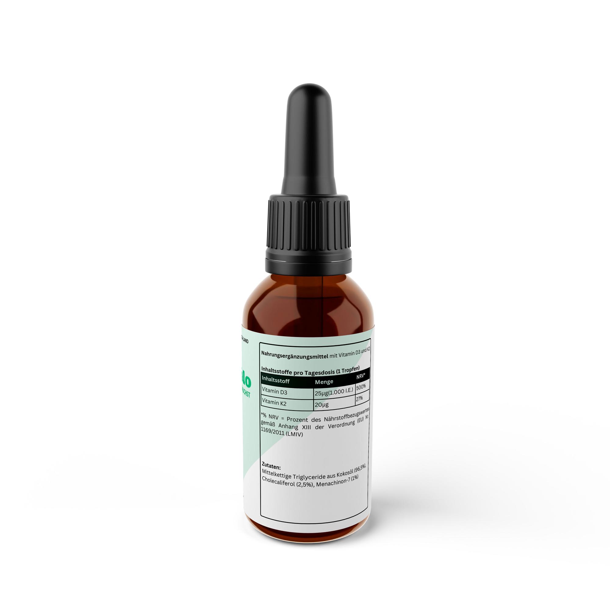 Vitamin D3 + K2 – 1.700 Tropfen (1.000 I.E.)