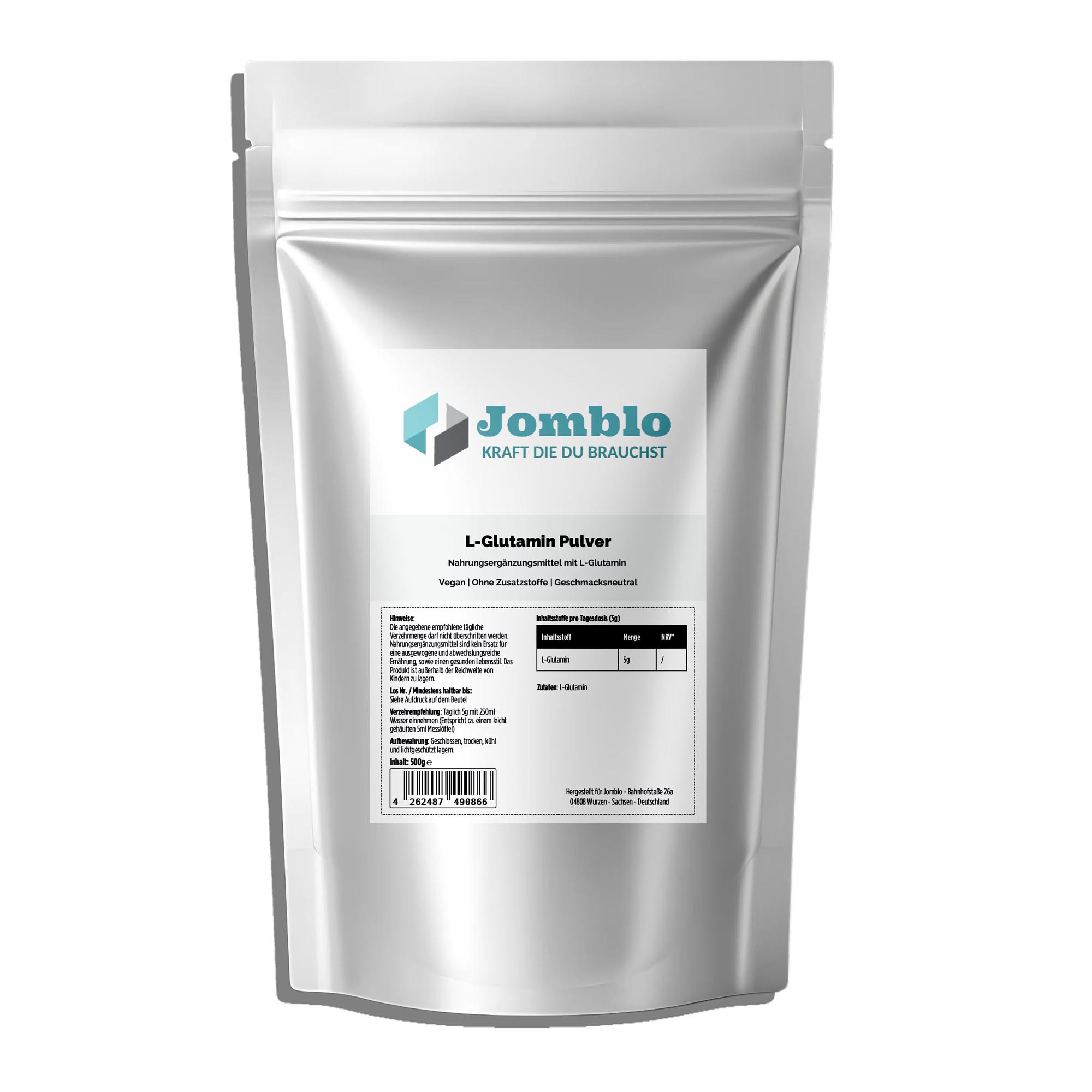 L-Glutamin Pulver Doypack – 500g