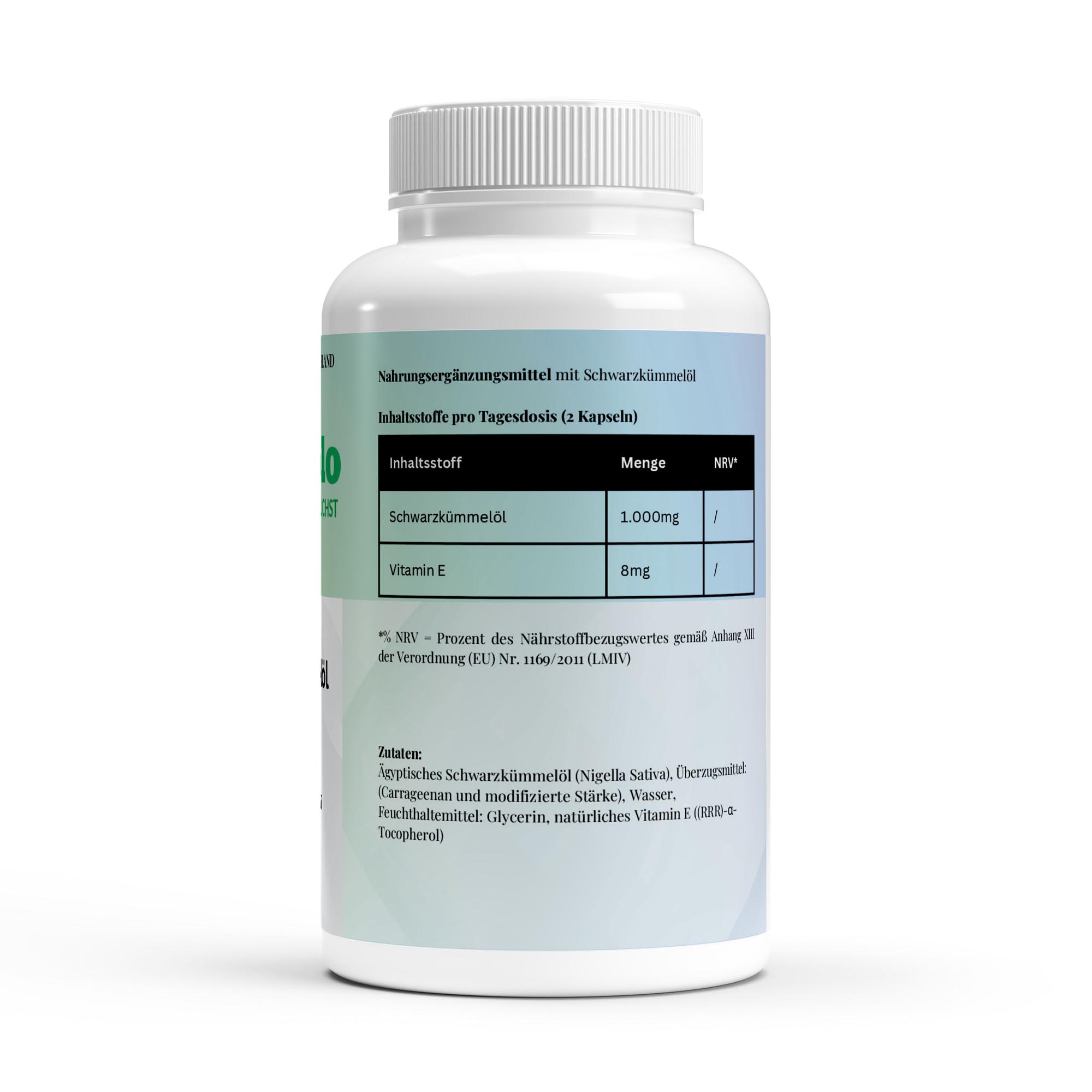 Ägyptisches Schwarzkümmelöl – 240 vegane Softgels