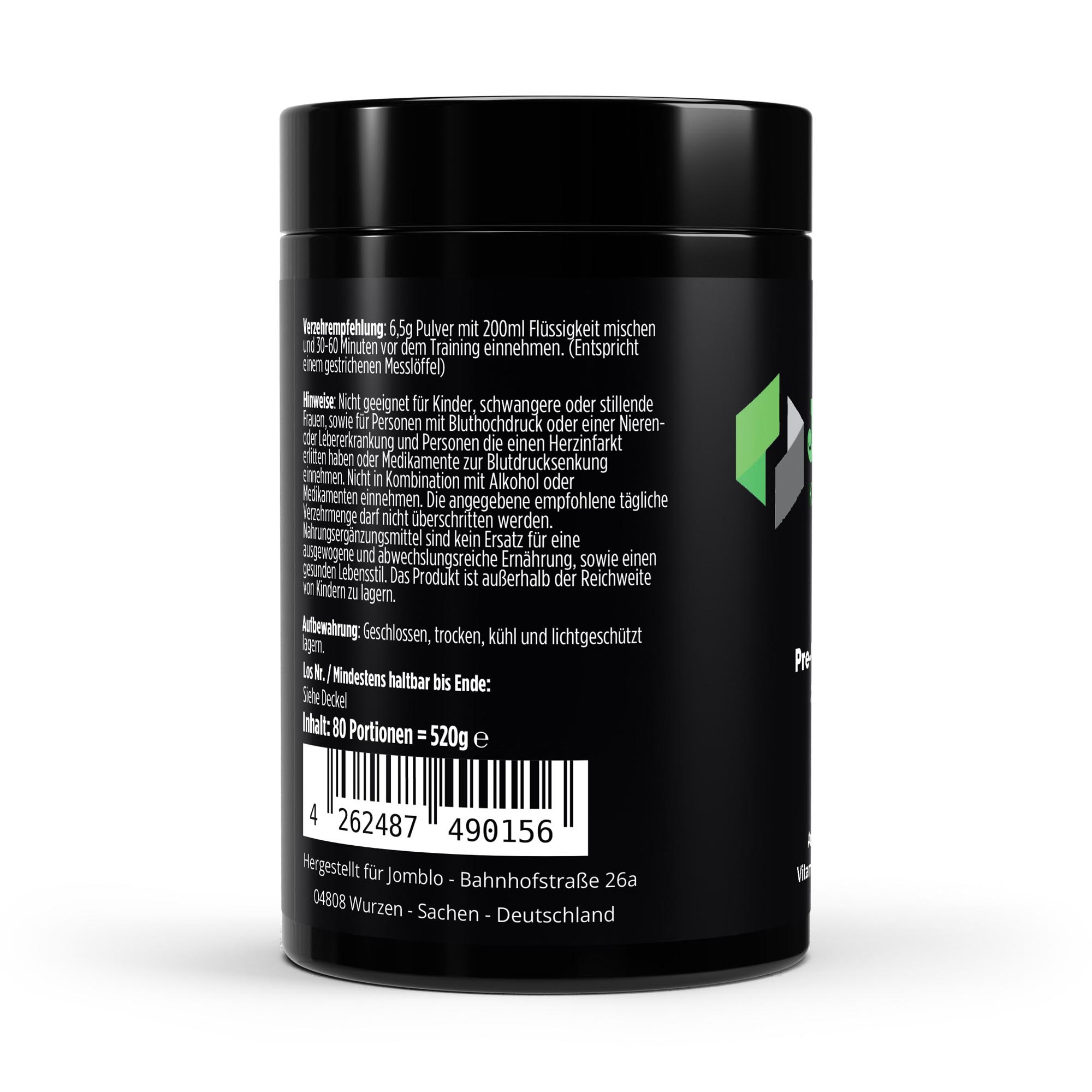 Pre-Workout Booster – Geschmack: Apfel – Nahrungsergänzungsmittel