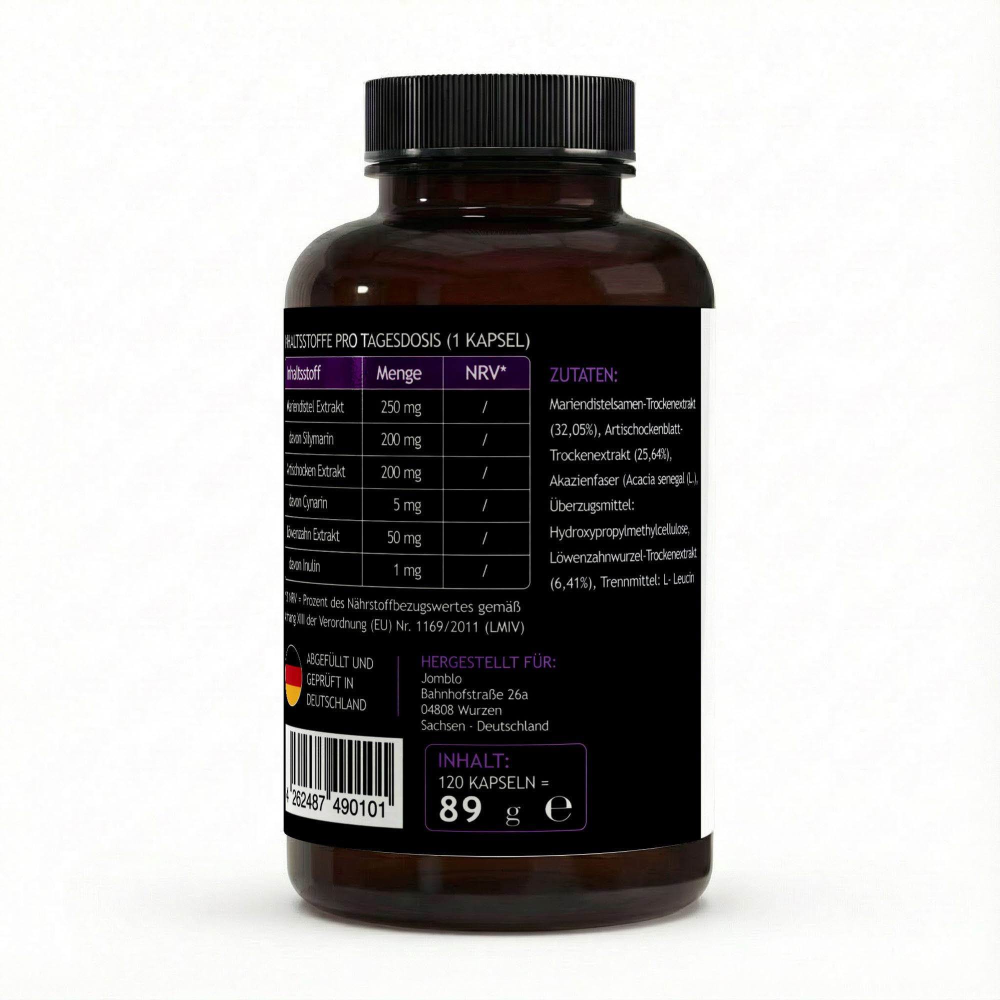 Mariendistel Artischocke Löwenzahn Komplex – 120 Kapseln