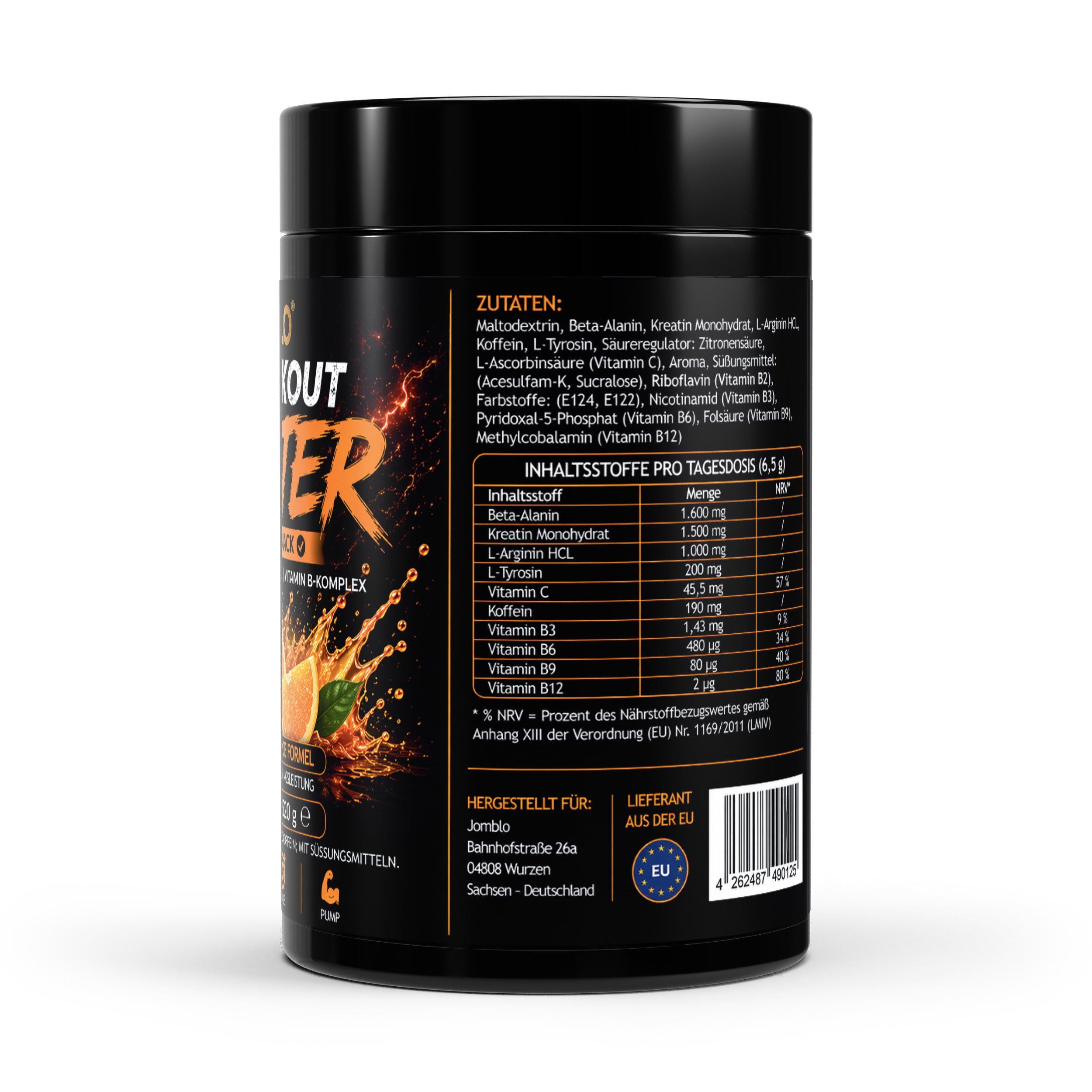Pre-Workout Booster Orange – 520g
