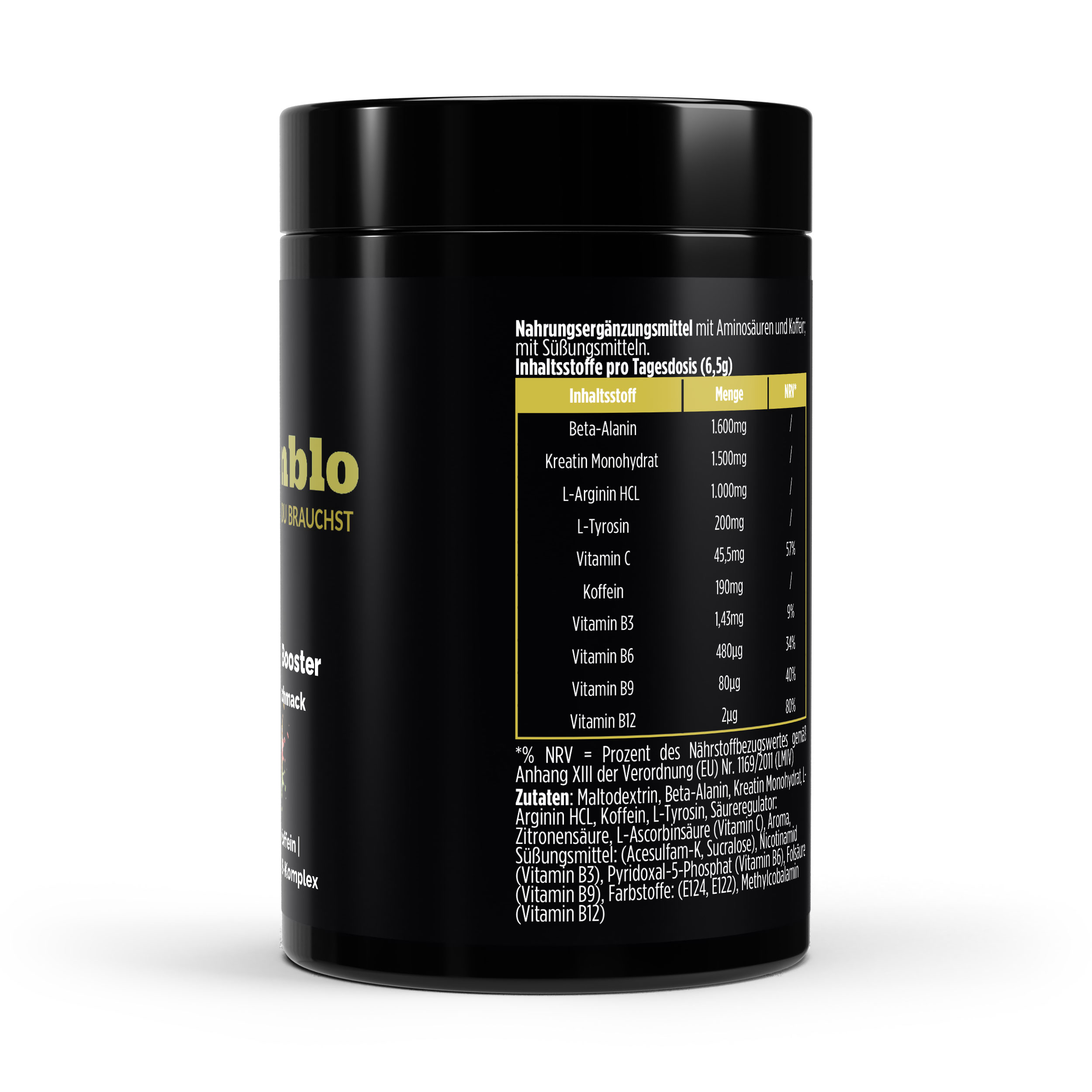 Pre-Workout Booster – Geschmack: Tutti Frutti – Nahrungsergänzungsmittel