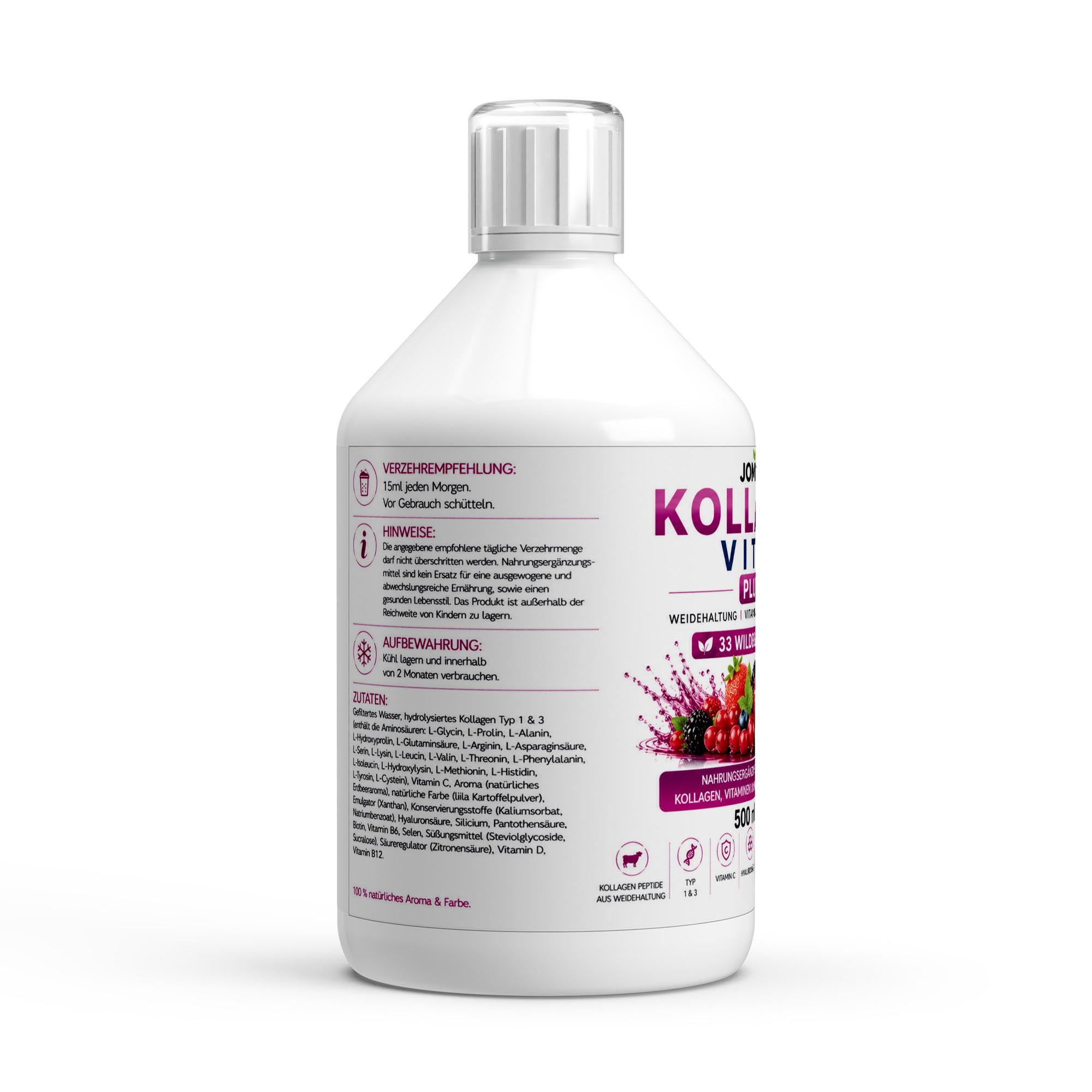 Kollagen Vital PLUS+ Shots – Wild Berry – 500ml