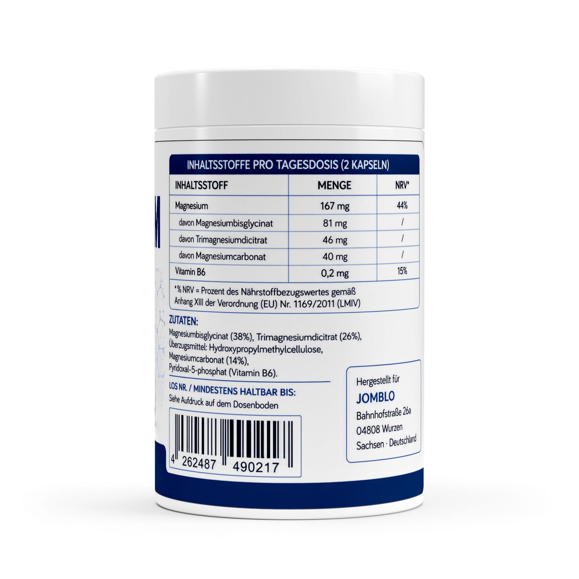 Magnesium Komplex + Vitamin B6 – 90 Kapseln