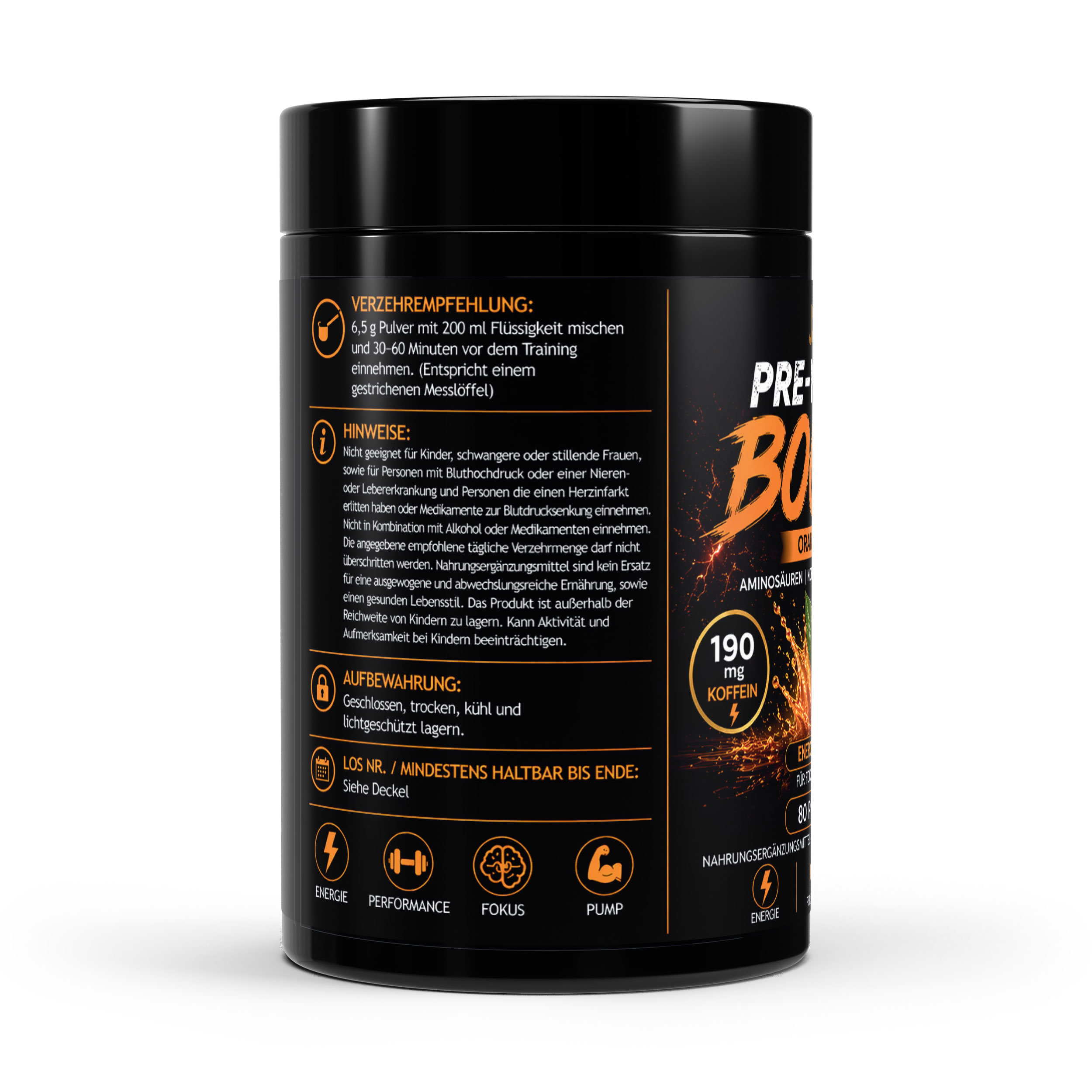 Pre-Workout Booster Orange – 520g