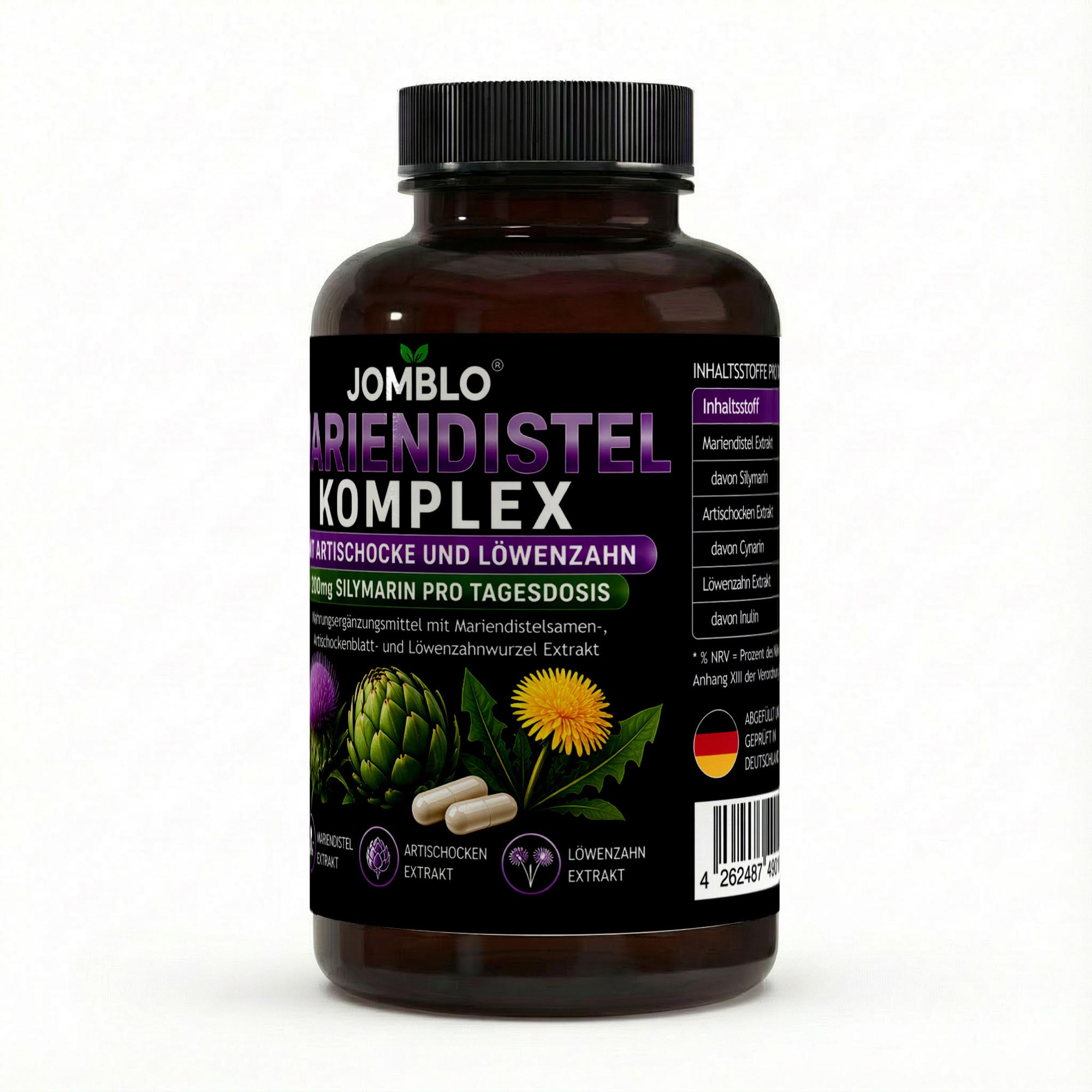 Mariendistel Artischocke Löwenzahn Komplex – 120 Kapseln