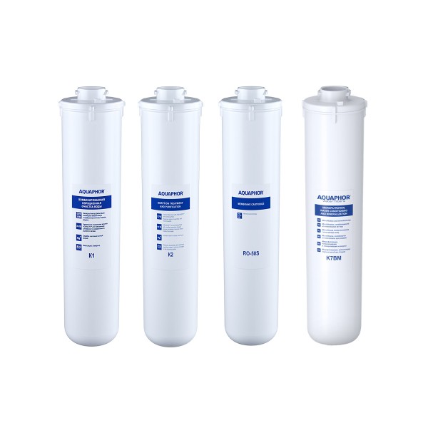 AQUAPHOR Set K1, K2, RO 50S, K7BM Keimsperre und Remineralisierung für Umkehrosmose DWM 101S