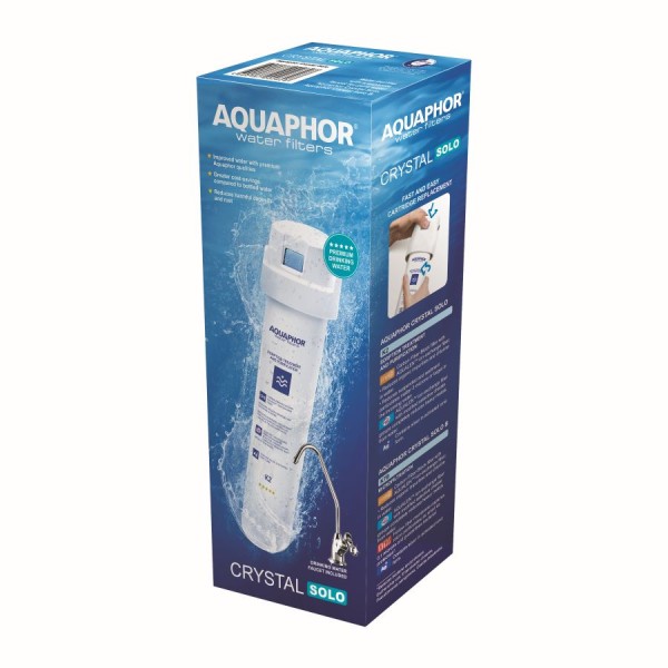 SOLO Aktivkohle-Wasserfilter-System AQUAPHOR Crystal, ohne Enthärtung