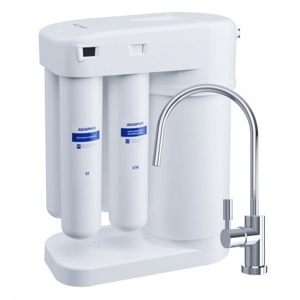 AQUAPHOR Wasseraufbereitung Kalk und Wasserfilter RO-101S Umkehrosmoseanlage mit Wasserhahn