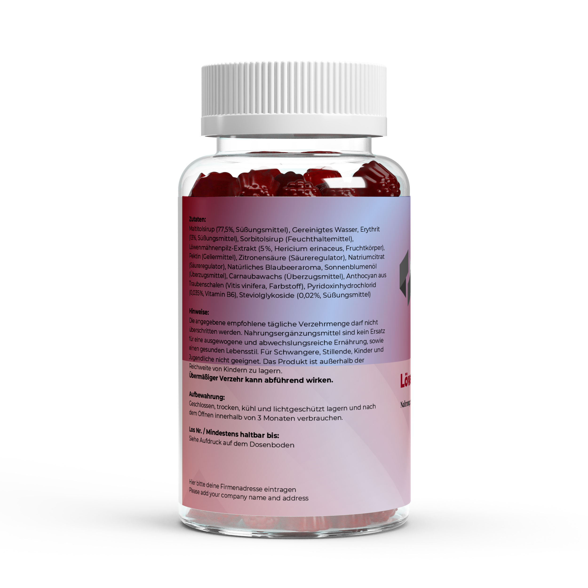 Löwenmähne Gummies – 60 Stück