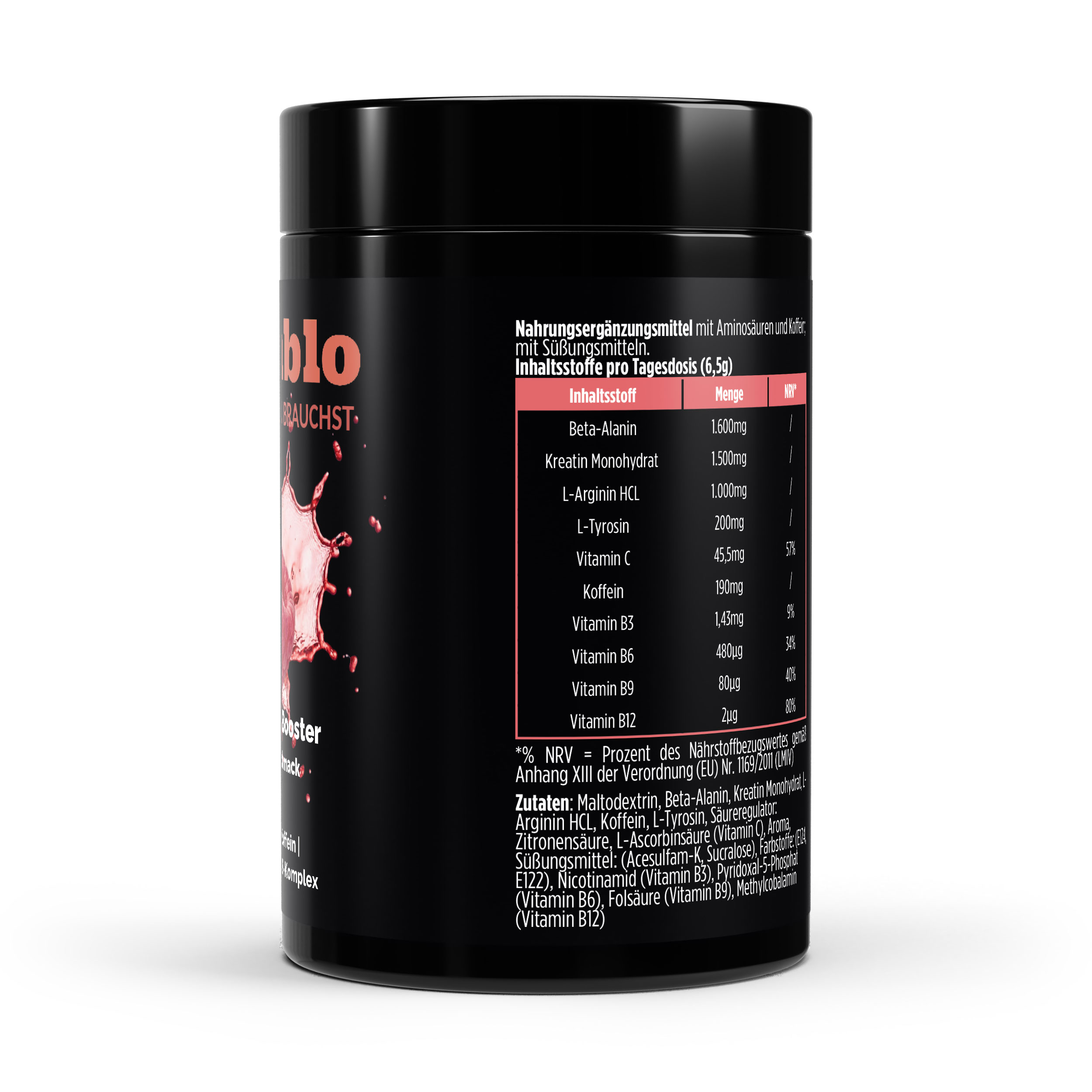 Pre-Workout Booster Himbeere – 520g