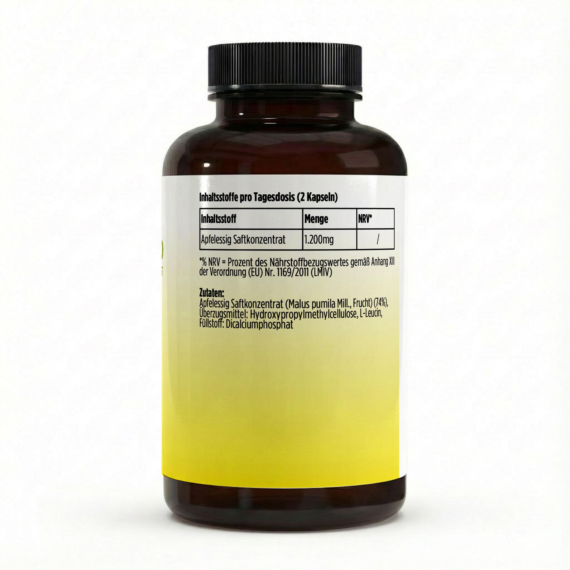 Apfelessig Extrakt Kapseln (600mg je Kapsel) – 120 vegane Kapseln