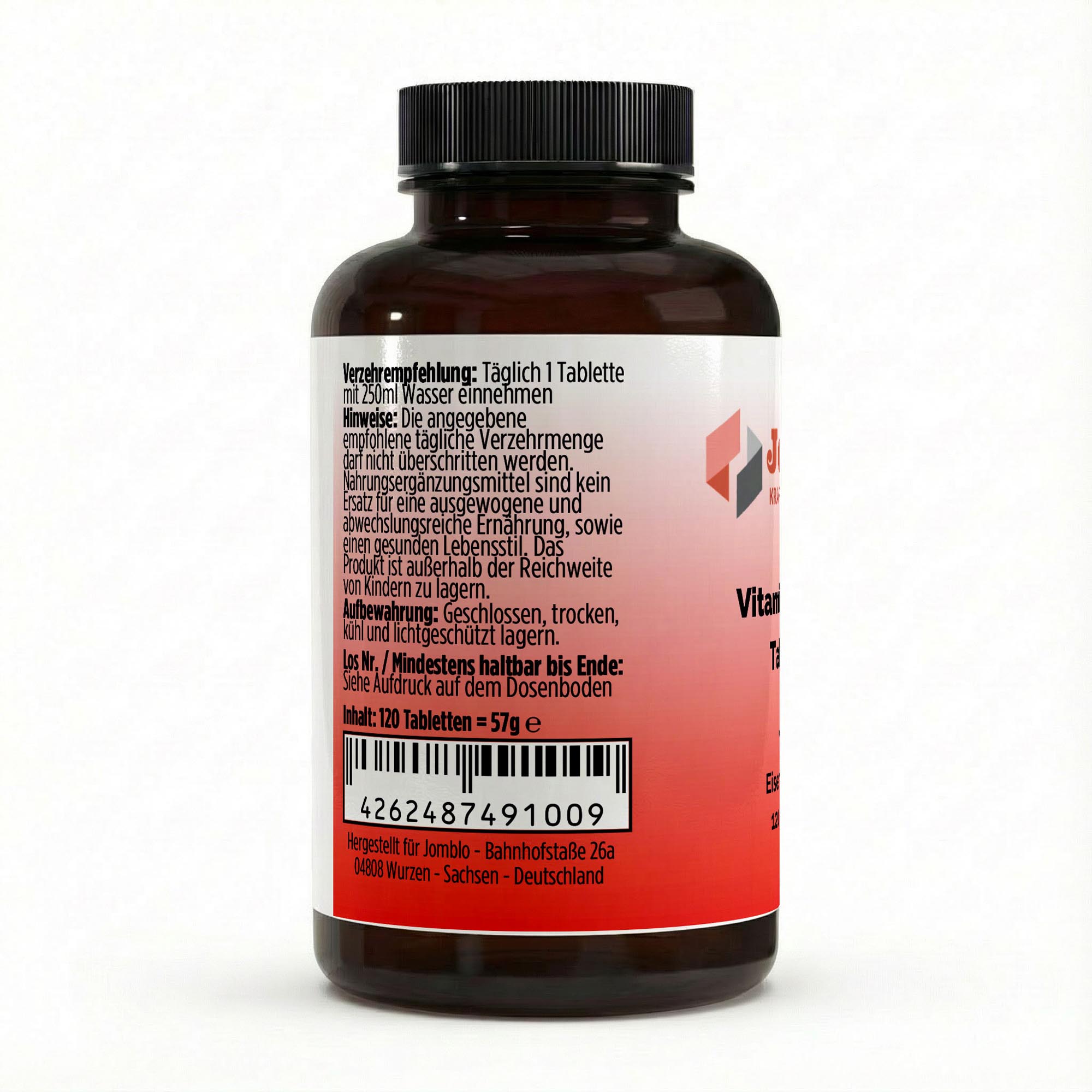 Eisen + Vitamin C – 120 vegane Tabletten