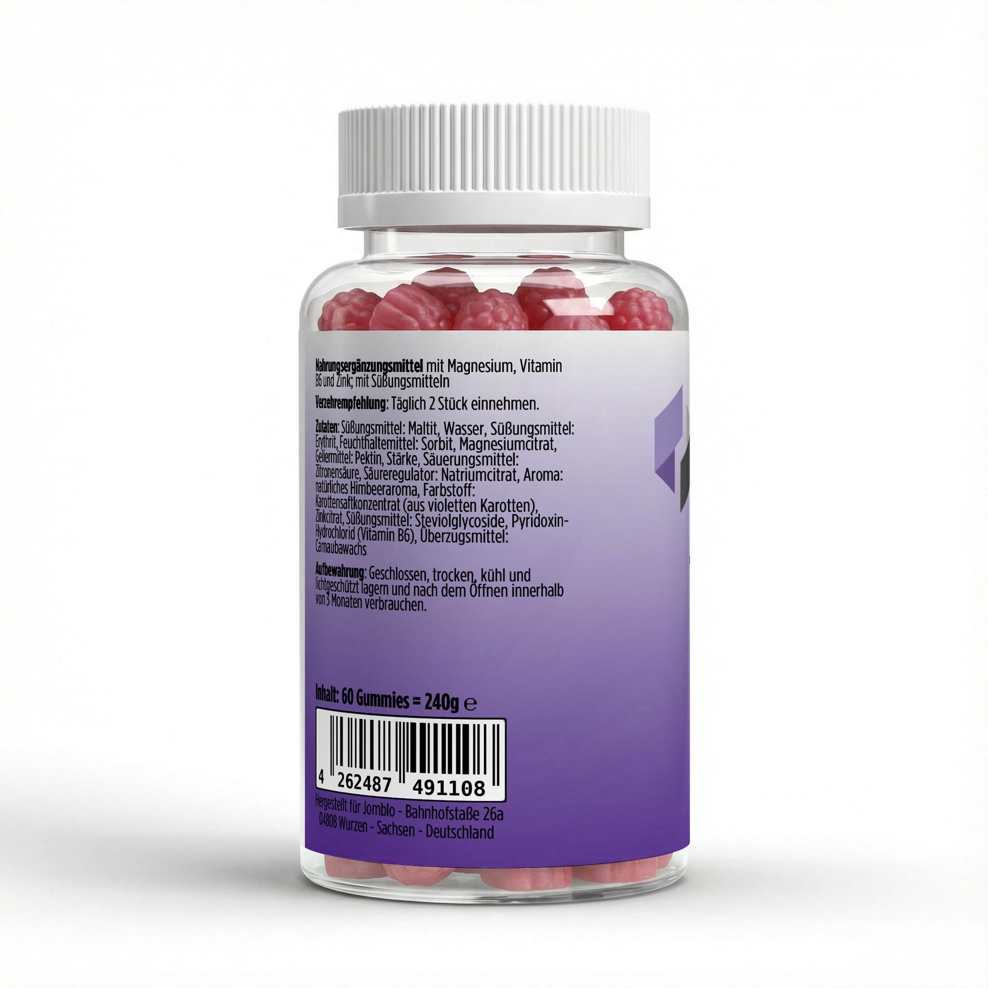 Magnesium + Zink + B6 Gummies – 60 Stk.