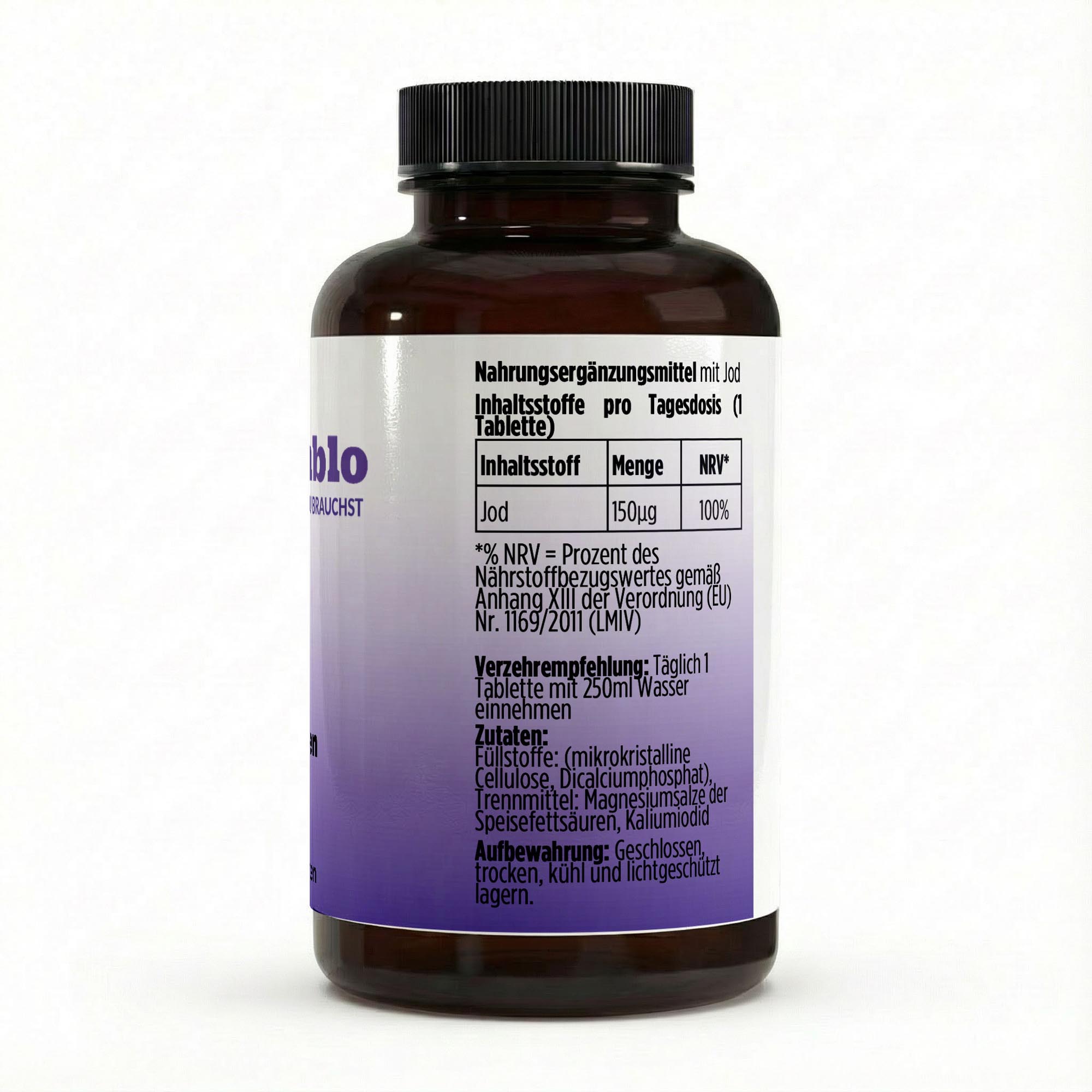 Jod – 180 vegane Tabletten