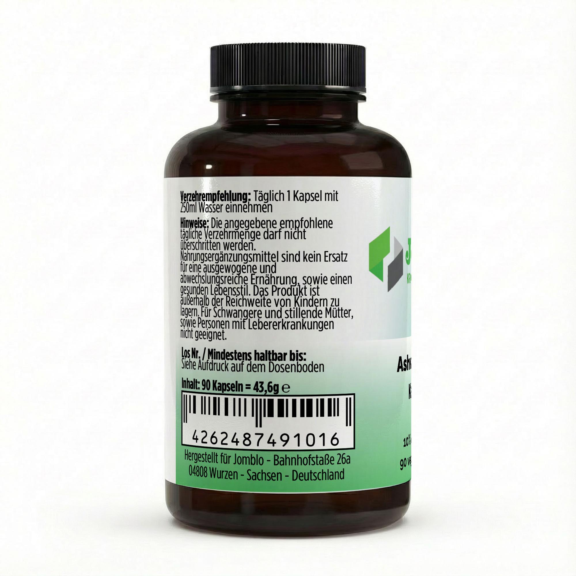 Ashwagandha (10% Withanolide) – 90 vegane Kapseln