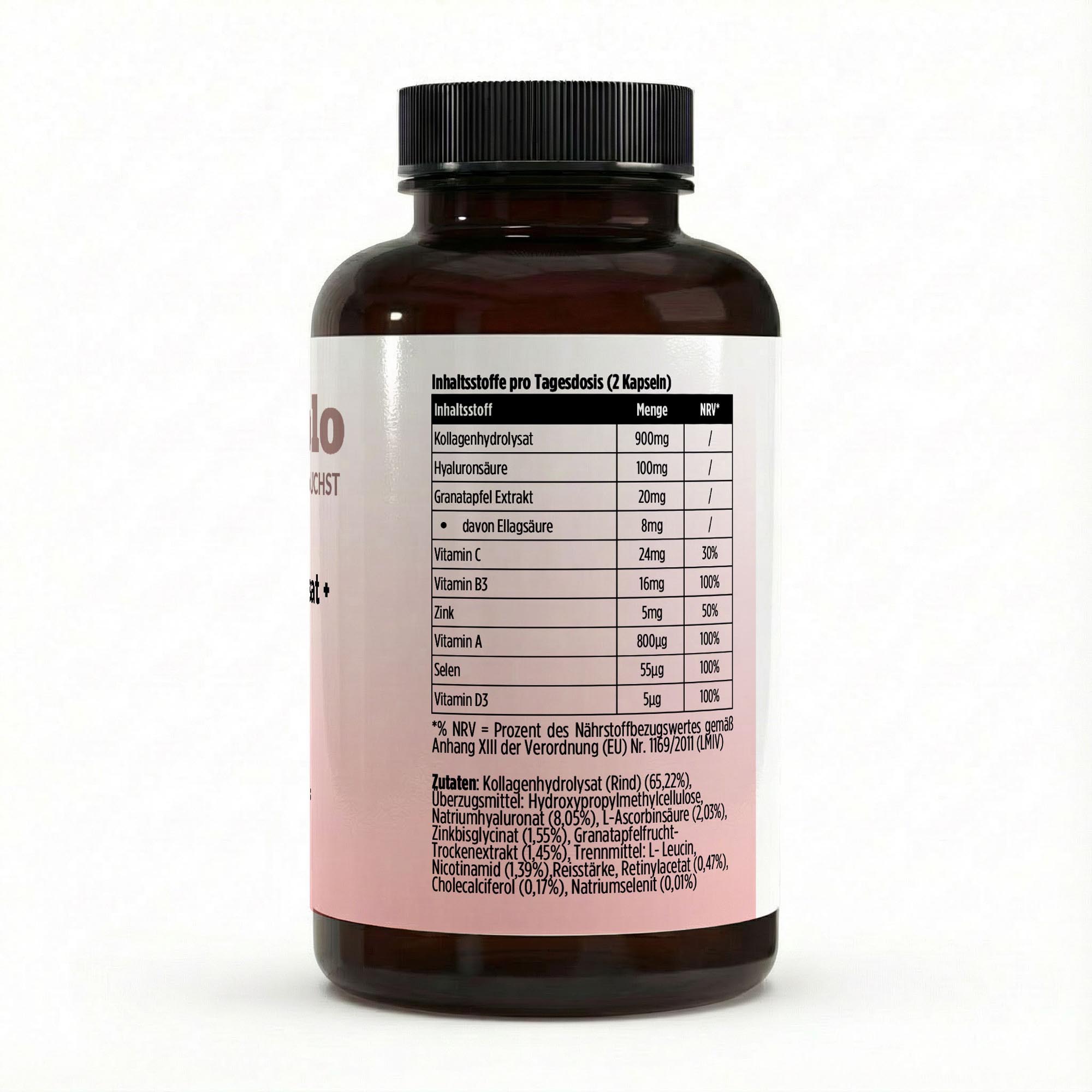 Premium Kollagenhydrolysat PLUS (3000-5000 DA ) – 180 Kapseln