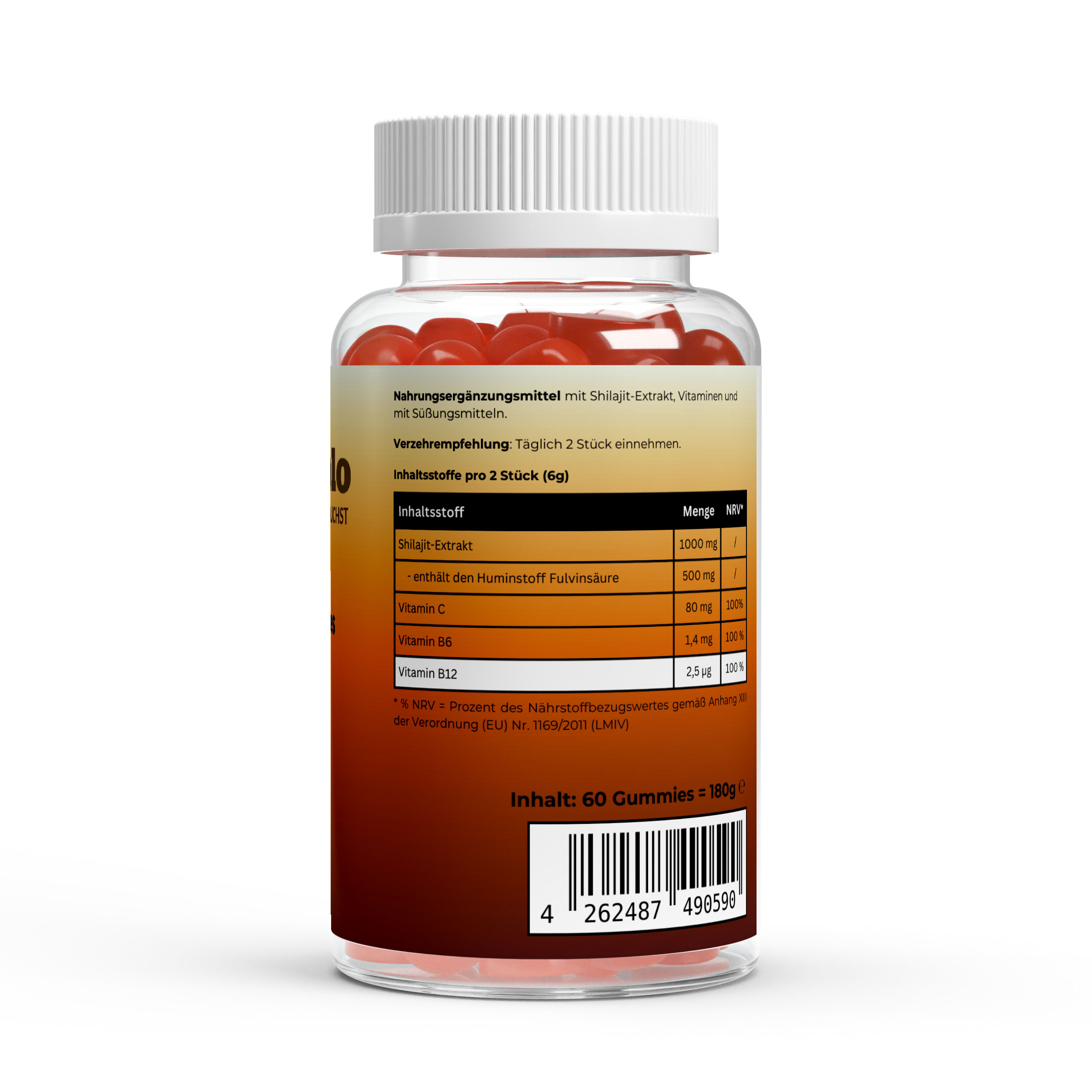 Premium Shilajit Gummies 1000 + Vitamin C,B6, B12 – 60 Stk