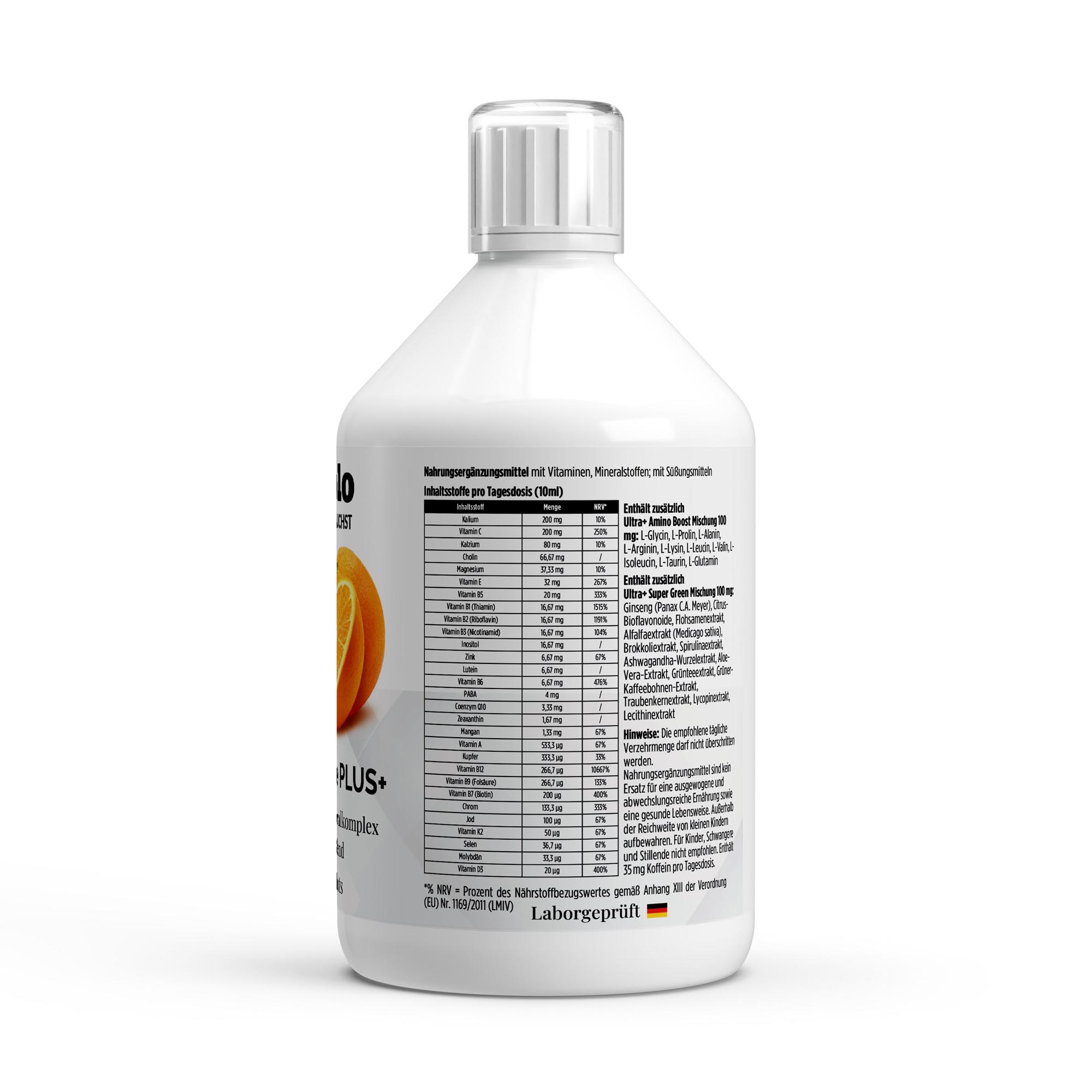 Vita Complete PLUS+ 50 vegane Shots – Fresh Orange – 500ml