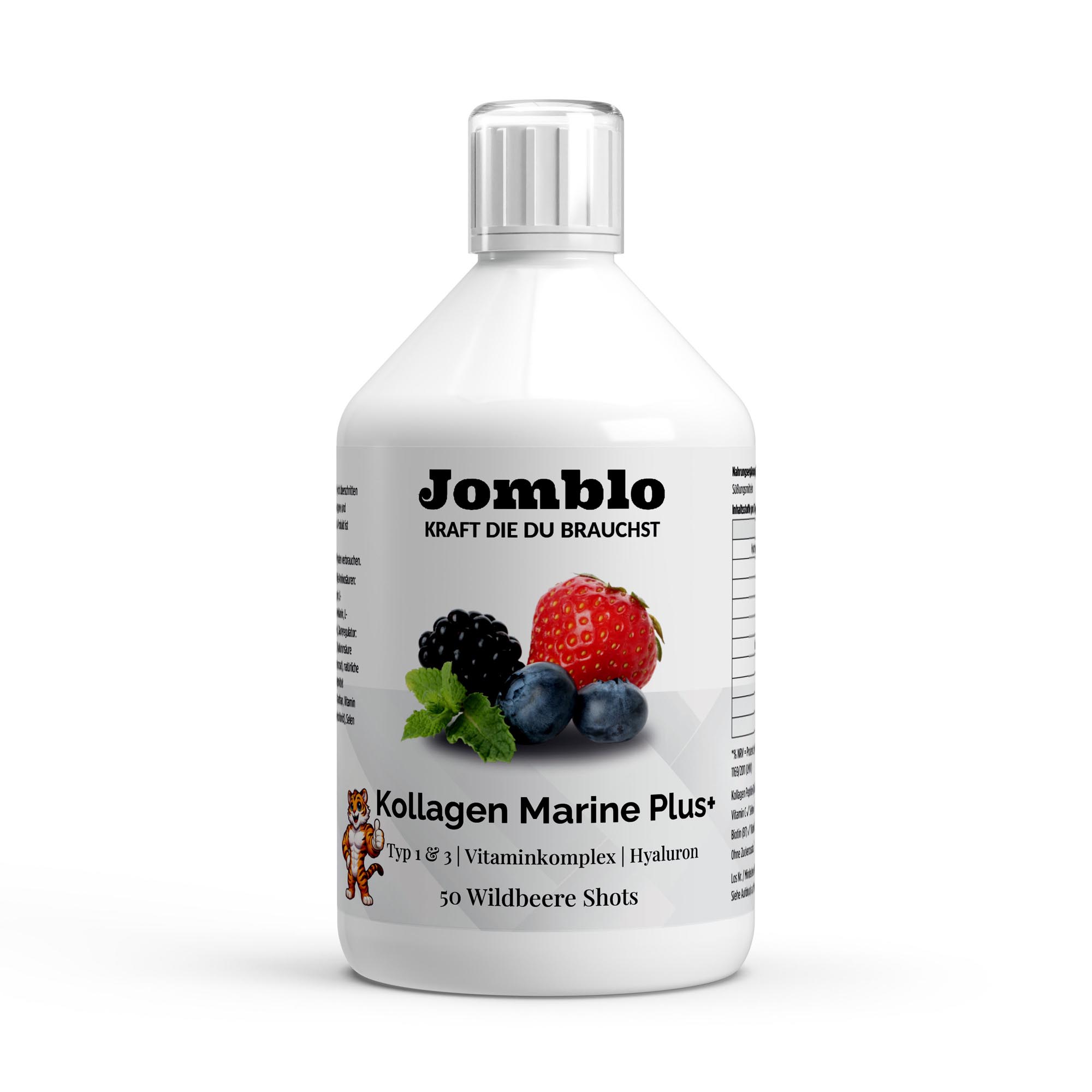 Kollagen Marine Plus (1500 DA) + – 50 Shots – Wildbeere – 500ml
