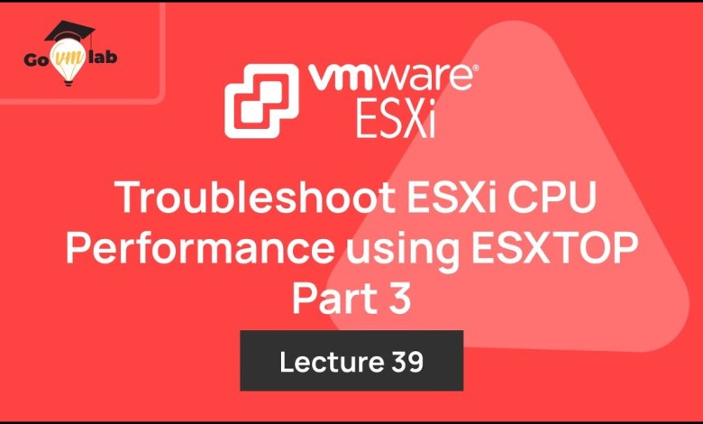 Teaser of Lecture 39. Monitoring ESXi CPU Performance using ESXTOP : VMware ESXi Troubleshooting Teaser of Lecture 39. Monitoring ESXi CPU Performance using ESXTOP : VMware ESXi Troubleshooting