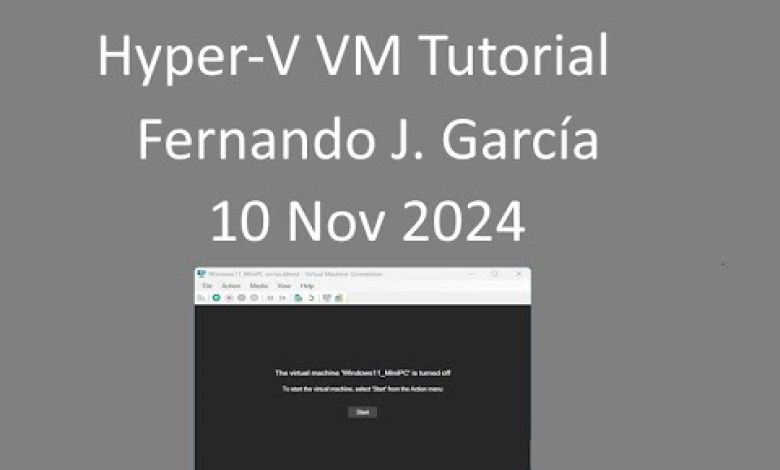 Hyper-V VM Creation Tutorial Hyper-V VM Creation Tutorial