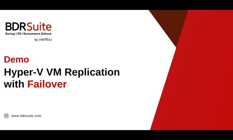 Hyper-V VM Replication with Failover Hyper-V VM Replication with Failover