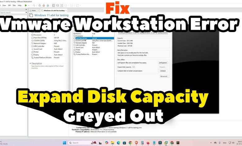 How to Fix VMware Workstation Error Expand Disk Capacity Greyed Out | Unable To Expand Virtual Disk How to Fix VMware Workstation Error Expand Disk Capacity Greyed Out | Unable To Expand Virtual Disk