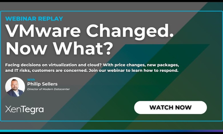 VMware Changed. Now What? – Webinar Recording. VMware Changed. Now What? – Webinar Recording.