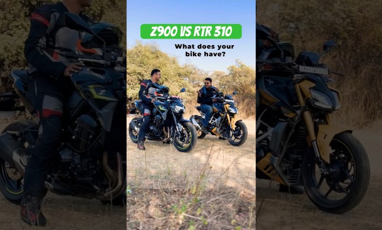 TVS Apache RTR 310 Rider Mocks Kawasaki Z900 Owner | Wait Till The End | BikeWale #shorts TVS Apache RTR 310 Rider Mocks Kawasaki Z900 Owner | Wait Till The End | BikeWale #shorts