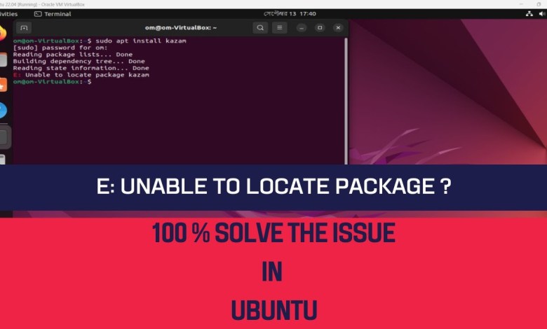 How to fix unable to locate package in Ubuntu How to fix unable to locate package in Ubuntu