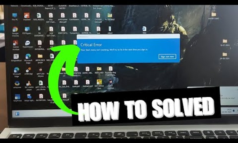 “Critical Error, Your Start Menu isn’t Working” Windows 11 – How To Fixed “Critical Error, Your Start Menu isn’t Working” Windows 11 – How To Fixed