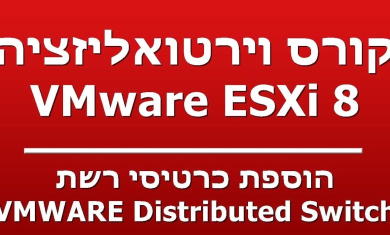 הוספת כרטיסי רשת – VMWARE Distributed Switch הוספת כרטיסי רשת – VMWARE Distributed Switch