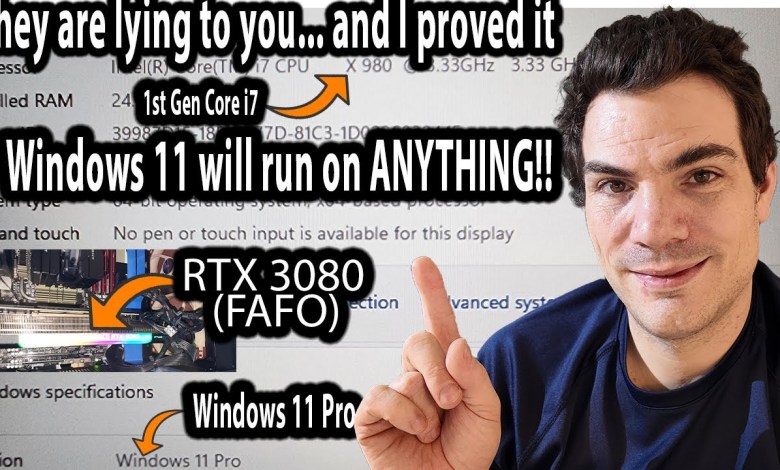 Microsoft is lying – Windows 11 runs fine.. Even on a 1st gen 2010 Core i7 980X Microsoft is lying – Windows 11 runs fine.. Even on a 1st gen 2010 Core i7 980X