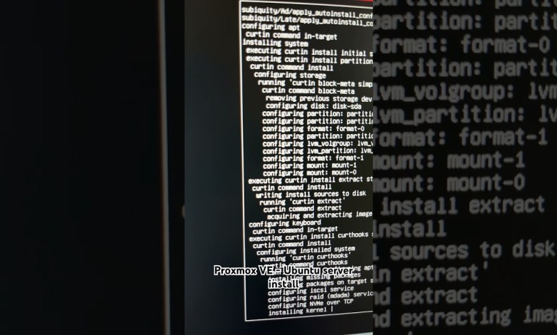 Proxmox VE – Ubuntu server install Proxmox VE – Ubuntu server install
