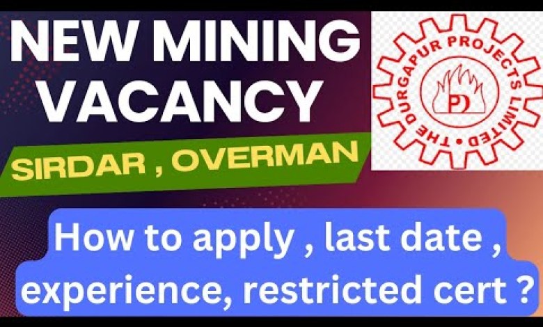 NEW MINING VACANCY 2024 || SIRDAR, OVERMAN, VT MANAGER NEW MINING VACANCY 2024 || SIRDAR, OVERMAN, VT MANAGER