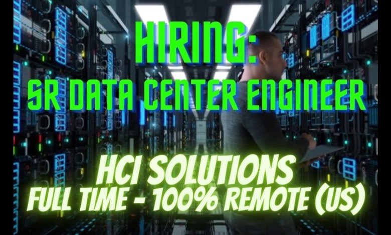 Sr. Data Center Solutions Engineer – Cloud, HCI, Virtualization (Full-Time / Remote) Sr. Data Center Solutions Engineer – Cloud, HCI, Virtualization (Full-Time / Remote)